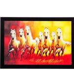 Running Lucky Horses Matt Textured UV Art Painting