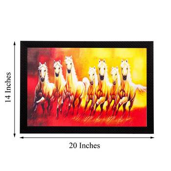 Running Lucky Horses Matt Textured UV Art Painting 3