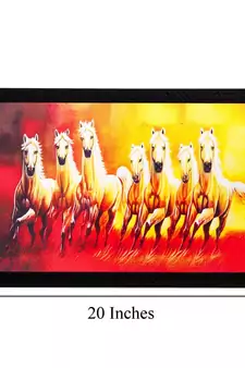 Running Lucky Horses Matt Textured UV Art Painting