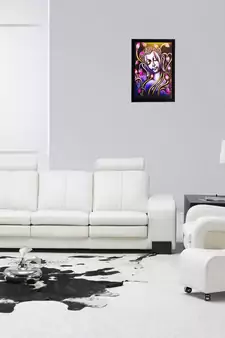 Lord Buddha and Flowers Matt Textured UV Art Painting