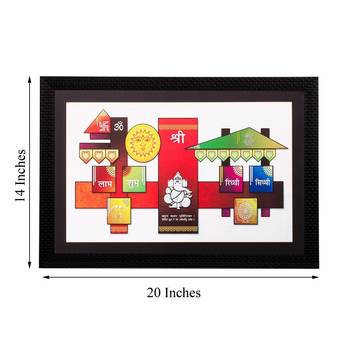 Shubh Labh Matt Textured UV Art Painting 3
