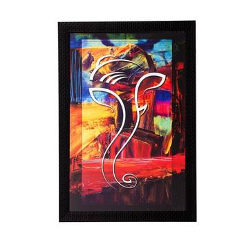 Abstract Lord Ganesha Matt Textured UV Art Painting 1