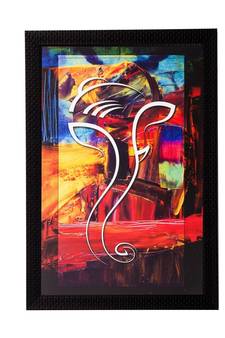 Abstract Lord Ganesha Matt Textured UV Art Painting