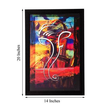 Abstract Lord Ganesha Matt Textured UV Art Painting 3