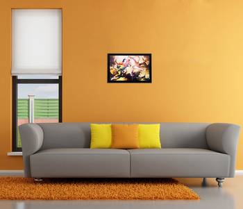 Flying Radha Krishna Matt Textured UV Art Painting 2