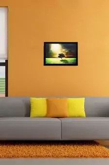 Garden View in Sunlight Matt Textured UV Art Painting