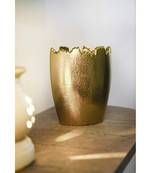 Golden Nordic Tooth Flower Vase