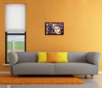 Spiritual Buddha Matt Textured UV Art Painting 2