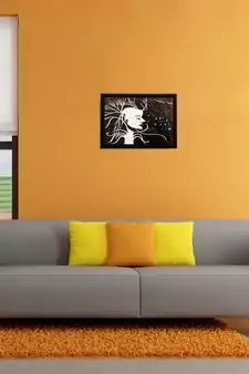 Abstract Man Matt Textured UV Art Painting
