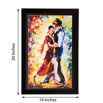 Dancing Couple Matt Textured UV Art Painting 3