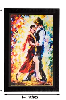 Dancing Couple Matt Textured UV Art Painting