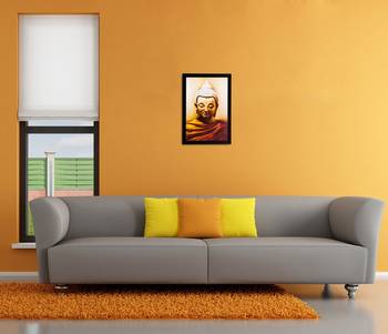 Enlightening Lord Buddha Matt Textured UV Art Painting 2