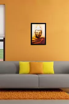 Enlightening Lord Buddha Matt Textured UV Art Painting