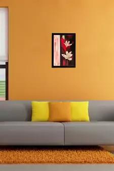 Floral Matt Textured UV Art Painting