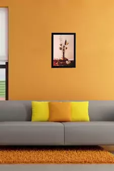 Vase and Stem Matt Textured UV Art Painting