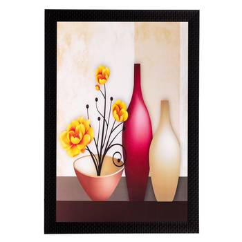 Vases and Flowers Matt Textured UV Art Painting 1