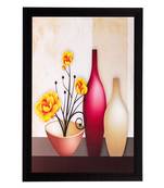 Vases and Flowers Matt Textured UV Art Painting