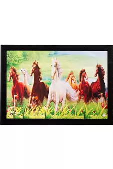 Running Lucky Horses Matt Textured UV Art Painting