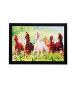 Running Lucky Horses Matt Textured UV Art Painting