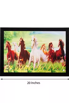 Running Lucky Horses Matt Textured UV Art Painting