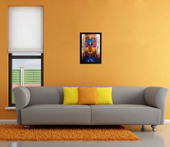 Spiritual Lord Buddha Matt Textured UV Art Painting 2