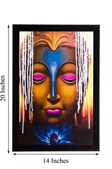 Spiritual Lord Buddha Matt Textured UV Art Painting
