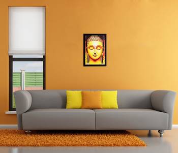 Meditating Buddha Matt Textured UV Art Painting 2