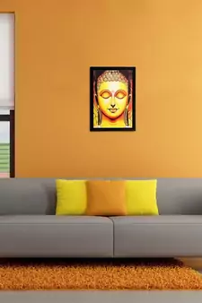 Meditating Buddha Matt Textured UV Art Painting