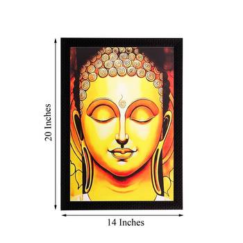 Meditating Buddha Matt Textured UV Art Painting 3