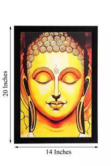Meditating Buddha Matt Textured UV Art Painting