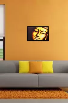 Enlightening Buddha Matt Textured UV Art Painting