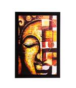 Meditating Lord Buddha Matt Textured UV Art Painting