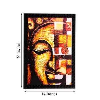 Meditating Lord Buddha Matt Textured UV Art Painting 3