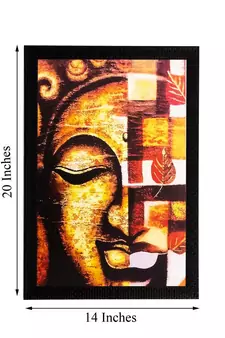 Meditating Lord Buddha Matt Textured UV Art Painting