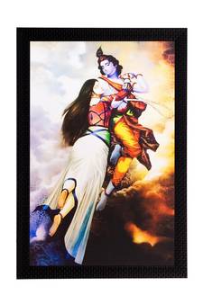 Radha Krishna Matt Textured UV Art Painting
