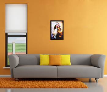 Radha Krishna Matt Textured UV Art Painting 2