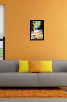 Colorful Animals in Water Matt Textured UV Art Painting
