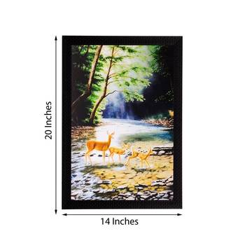 Colorful Animals in Water Matt Textured UV Art Painting 3