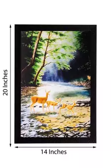 Colorful Animals in Water Matt Textured UV Art Painting