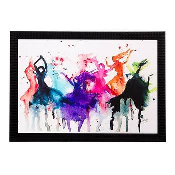 Abstract Colorful Women Matt Textured UV Art Painting 1