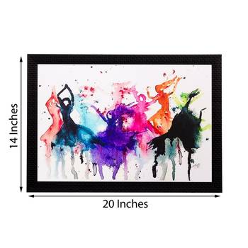 Abstract Colorful Women Matt Textured UV Art Painting 3