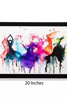 Abstract Colorful Women Matt Textured UV Art Painting
