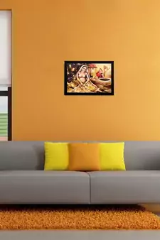 Village Woman Matt Textured UV Art Painting