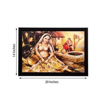 Village Woman Matt Textured UV Art Painting 3