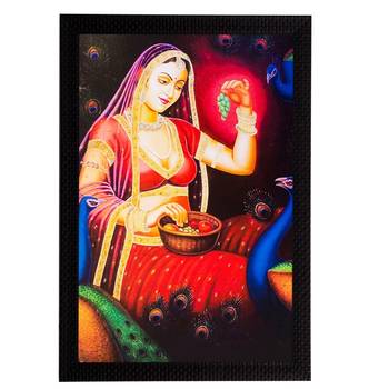 Beautiful Lady Matt Textured UV Art Painting 1
