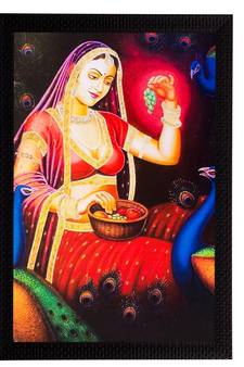 Beautiful Lady Matt Textured UV Art Painting