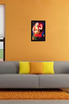 Beautiful Lady Matt Textured UV Art Painting