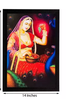 Beautiful Lady Matt Textured UV Art Painting