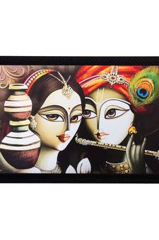 Radha Krishna Matt Textured UV Art Painting