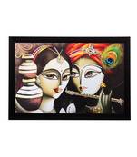 Radha Krishna Matt Textured UV Art Painting